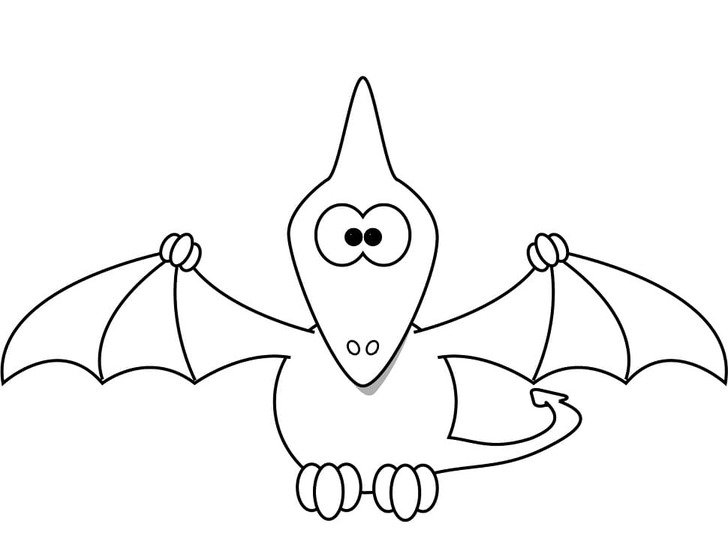 Desenhos de Desenhar Pterodáctilo divertido para colorir