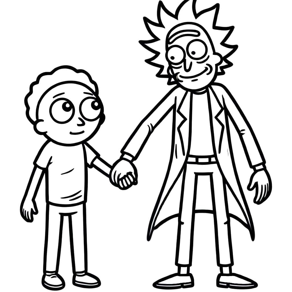 Desenhos de Desenhar Rick e Morty para imprimir para colorir