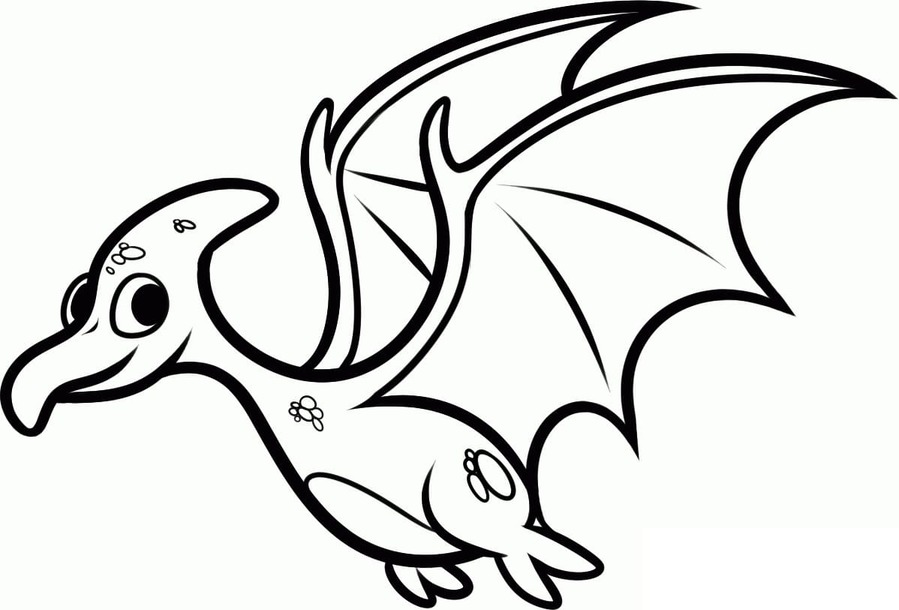 Desenhos de Desenhar fofo Pterodáctilo para colorir