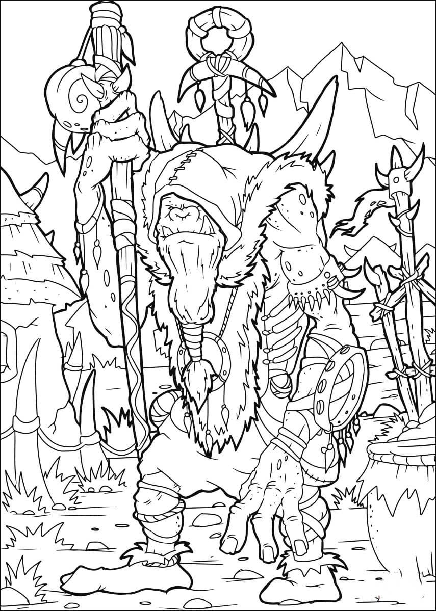 Desenhos de Desenhar grátis Orc simples para colorir