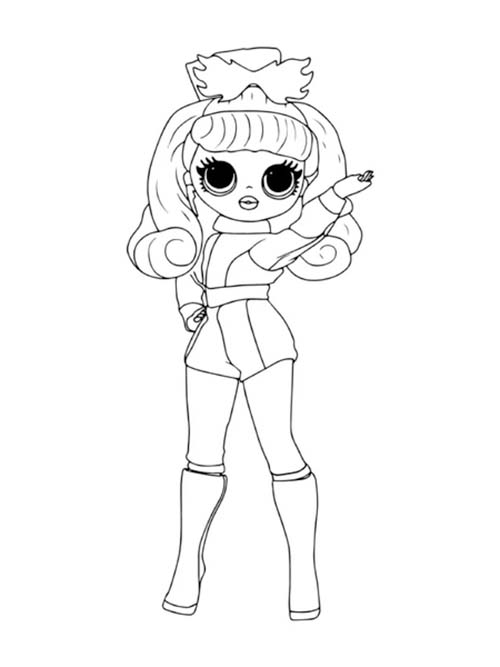 Desenhos de Desenhe Big Sister Racer LOL OMG para colorir