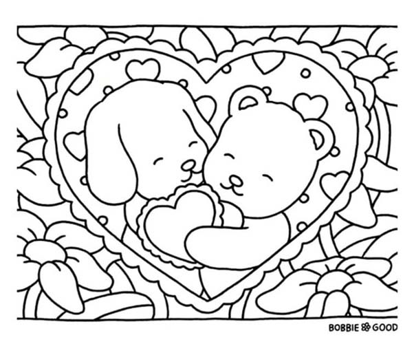 Desenhos de Desenhe Bobbie Goods Cachorro e Urso para colorir