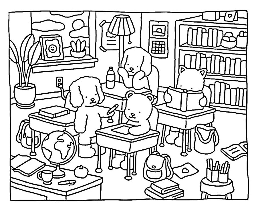 Desenhos de Desenhe Bobbie Goods Sala de aula para colorir