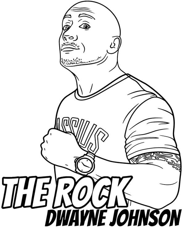 Desenhos de Desenhe Dwayne Johnson grátis para colorir