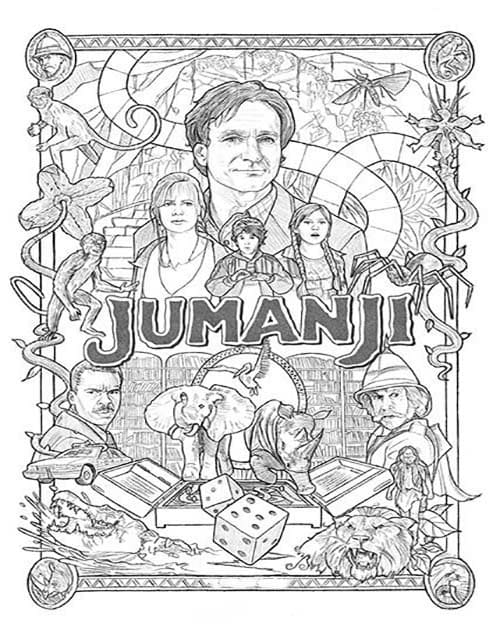 Desenhos de Desenhe Jumanji 1 para colorir