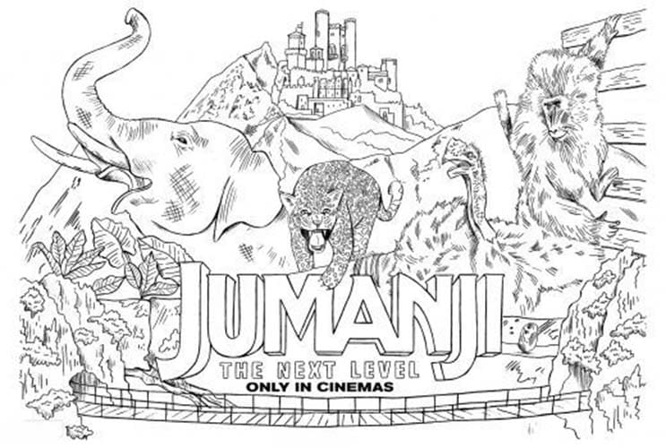 Desenhos de Desenhe Jumanji 5 para colorir