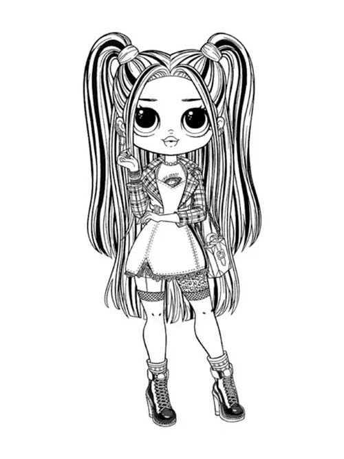 Desenhos de Desenhe LOL OMG Alt Girl para colorir