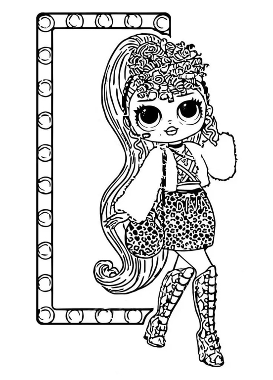 Desenhos de Desenhe LOL OMG Lady Diva para colorir