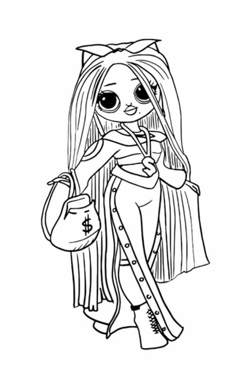 Desenhos de Desenhe LOL OMG Miss Arrogance para colorir