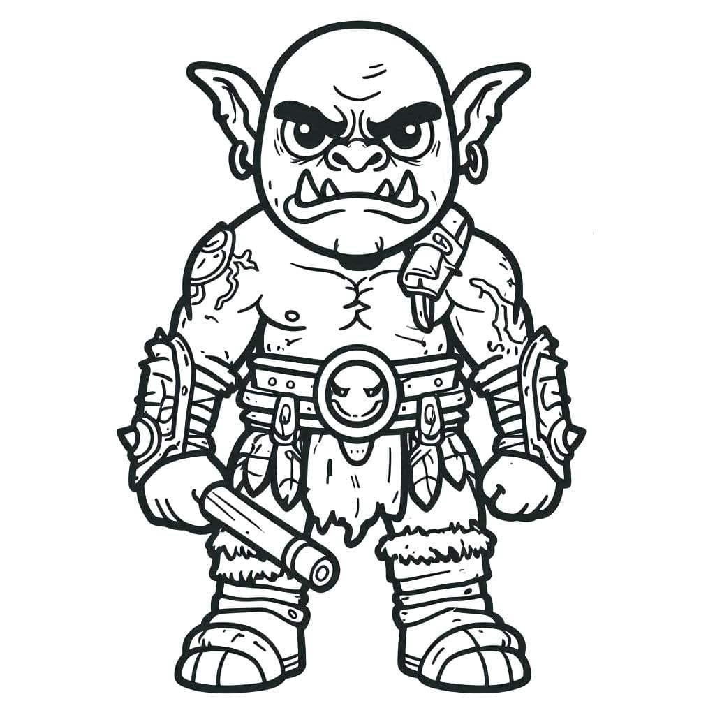 Desenhos de Desenhe Orc 2 para colorir