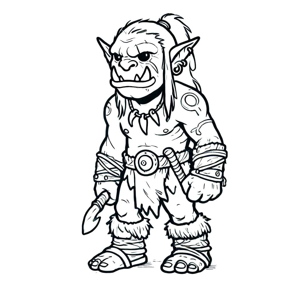 Desenhos de Desenhe Orc 3 para colorir