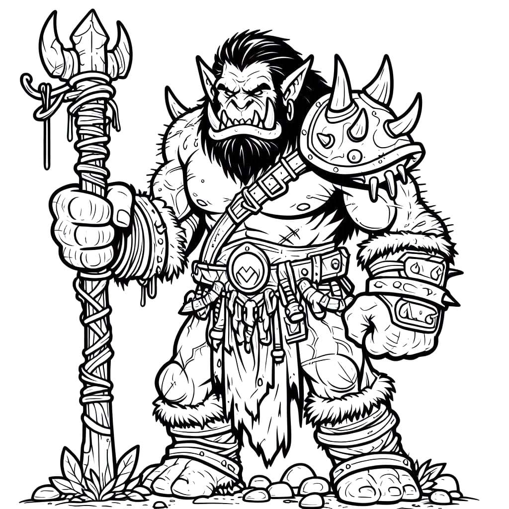 Desenhos de Desenhe Orc 7 para colorir