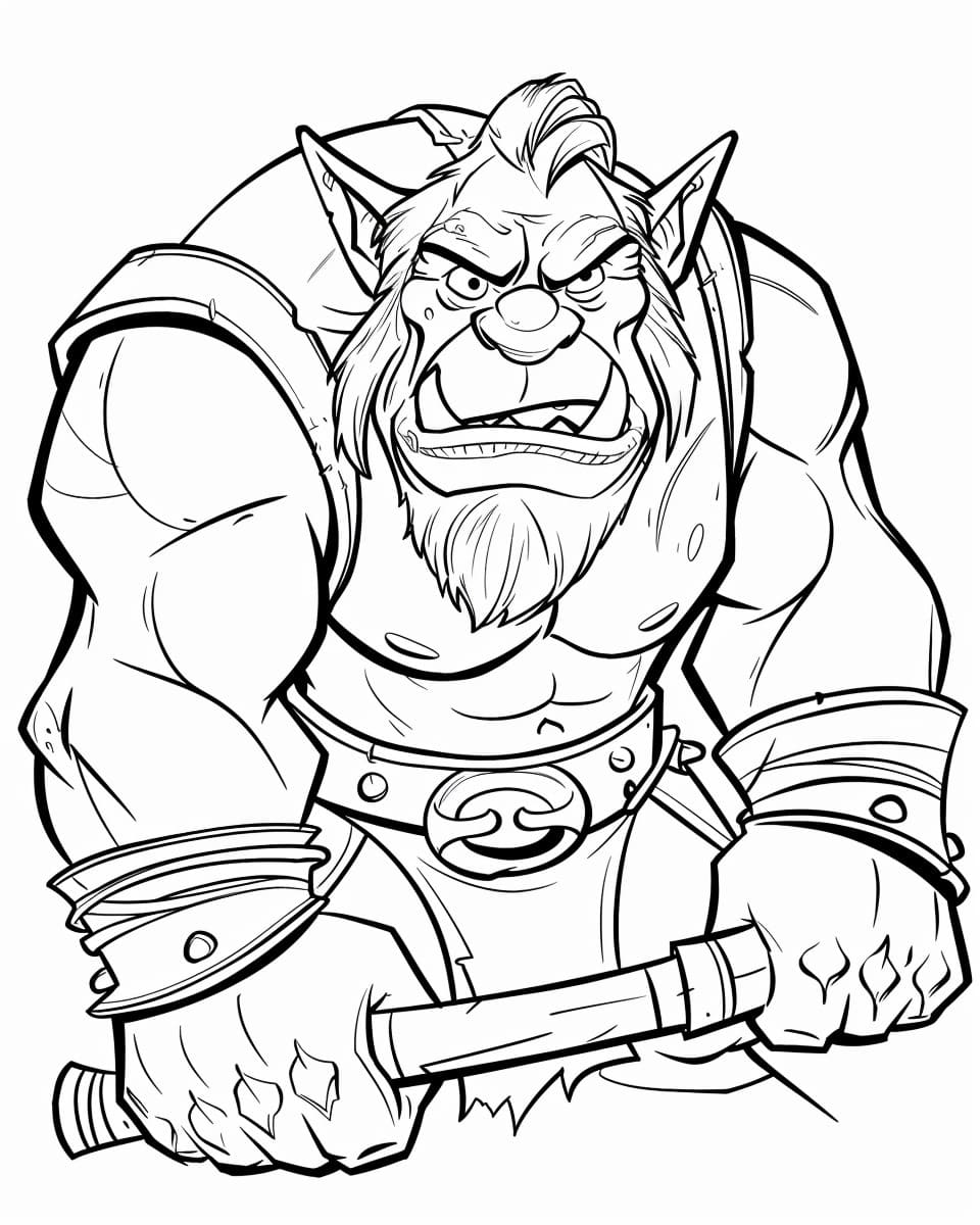 Desenhos de Desenhe Orc básico grátis para colorir