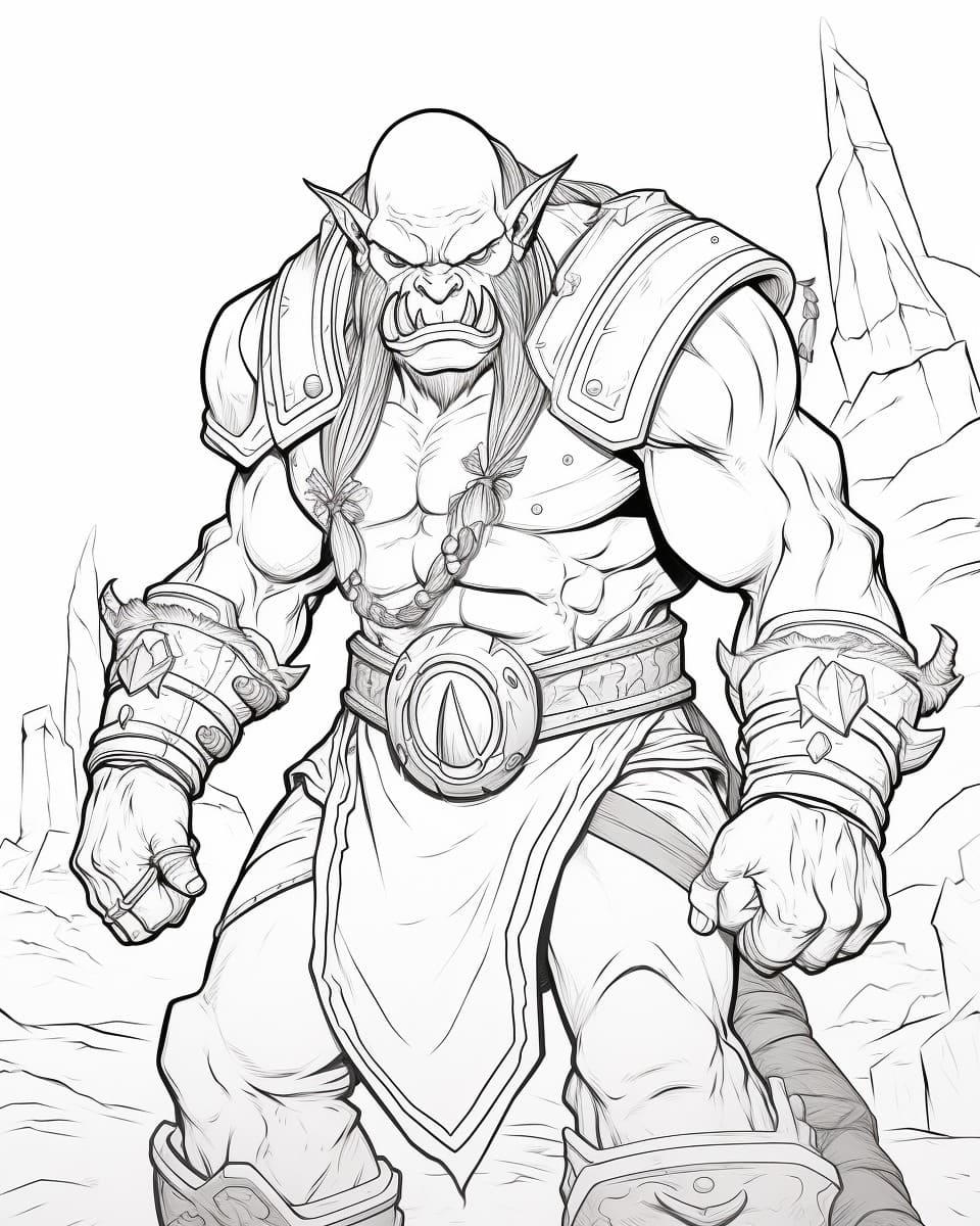 Desenhos de Desenhe Orc básico para colorir