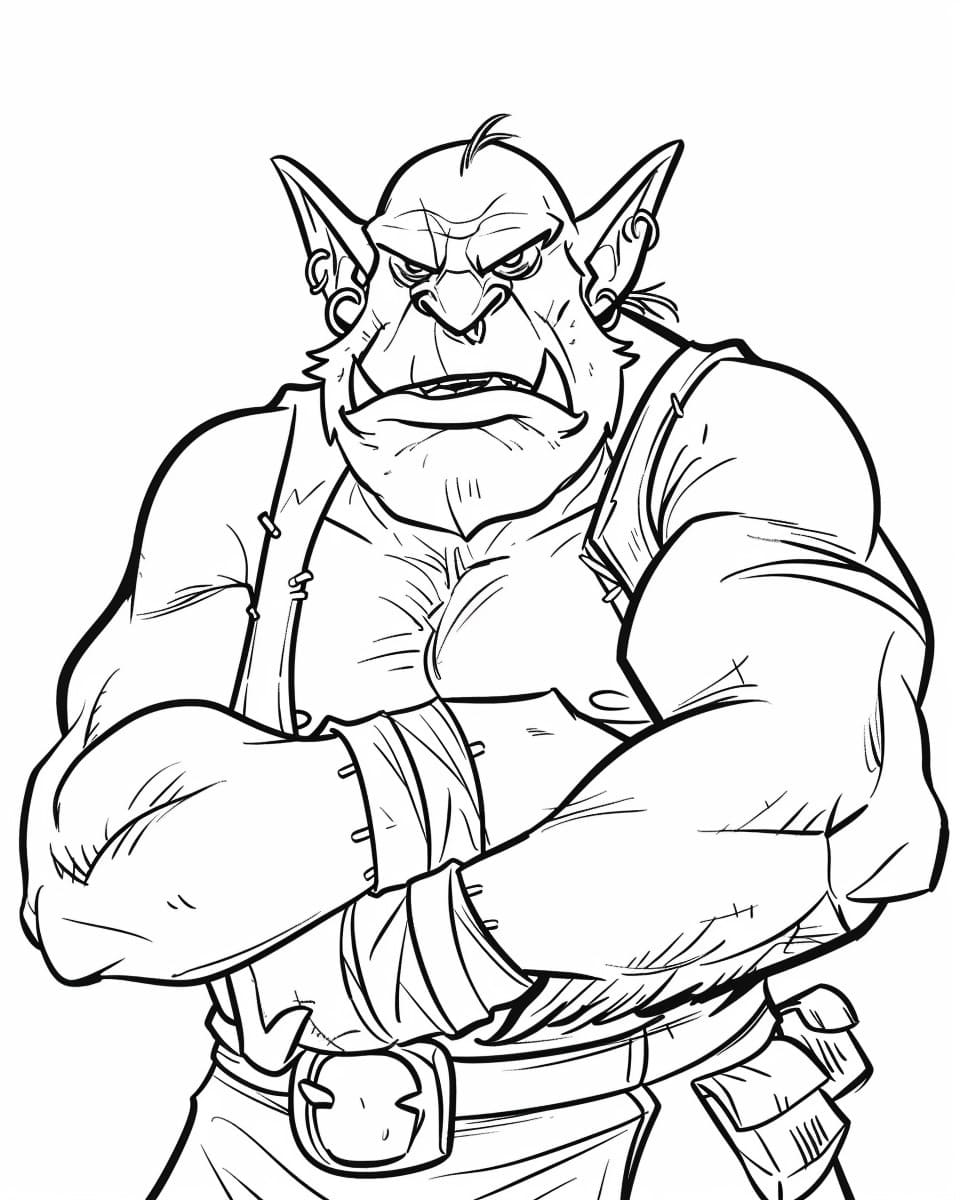 Desenhos de Desenhe Orc feliz para colorir