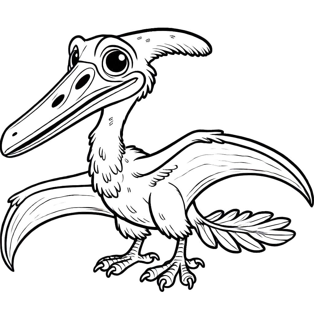 Desenhos de Desenhe Pterodáctilo 2 para colorir