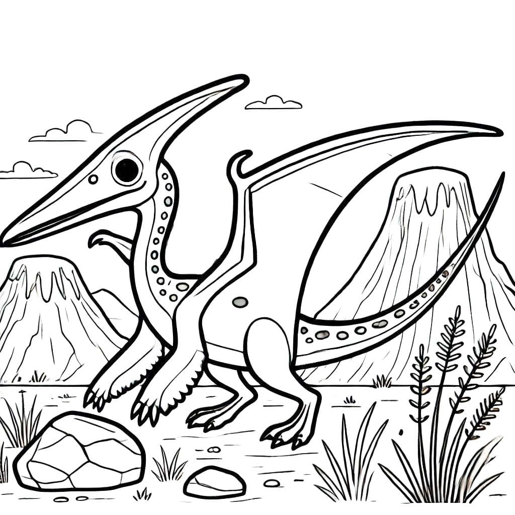 Desenhos de Desenhe Pterodáctilo 4 para colorir