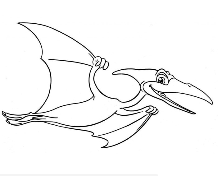 Desenhos de Desenhe Pterodáctilo básico grátis para colorir