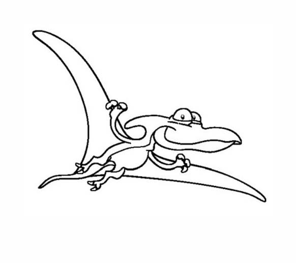 Desenhos de Desenhe Pterodáctilo simples gratuito para colorir