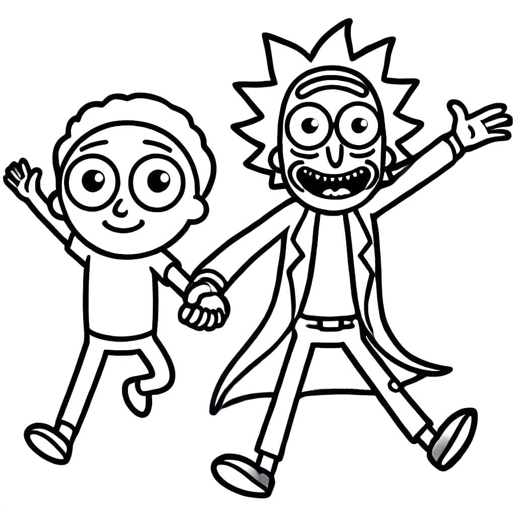 Rick e Morty Para Colorir