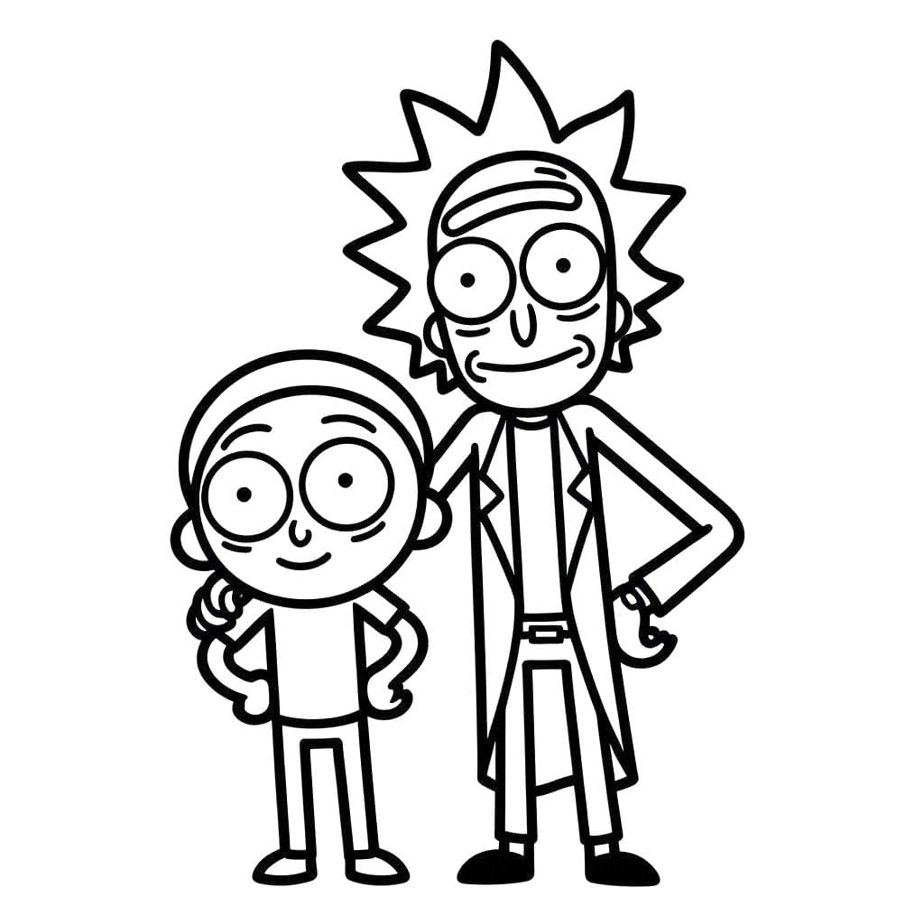 Desenhos de Desenhe Rick e Morty grátis para colorir