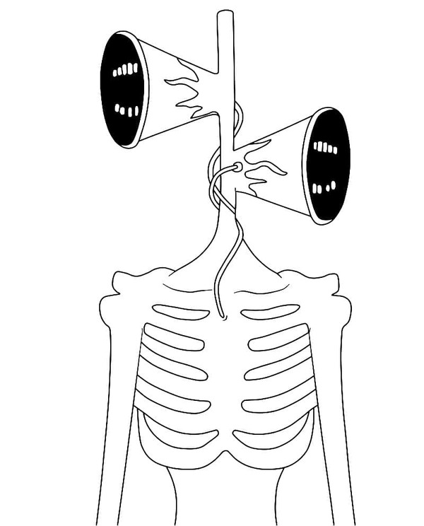 Desenhos de Desenhe Siren Head Imprimível grátis para colorir