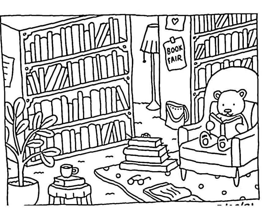 Desenhos de Desenhe a biblioteca Bobbie Goods para colorir