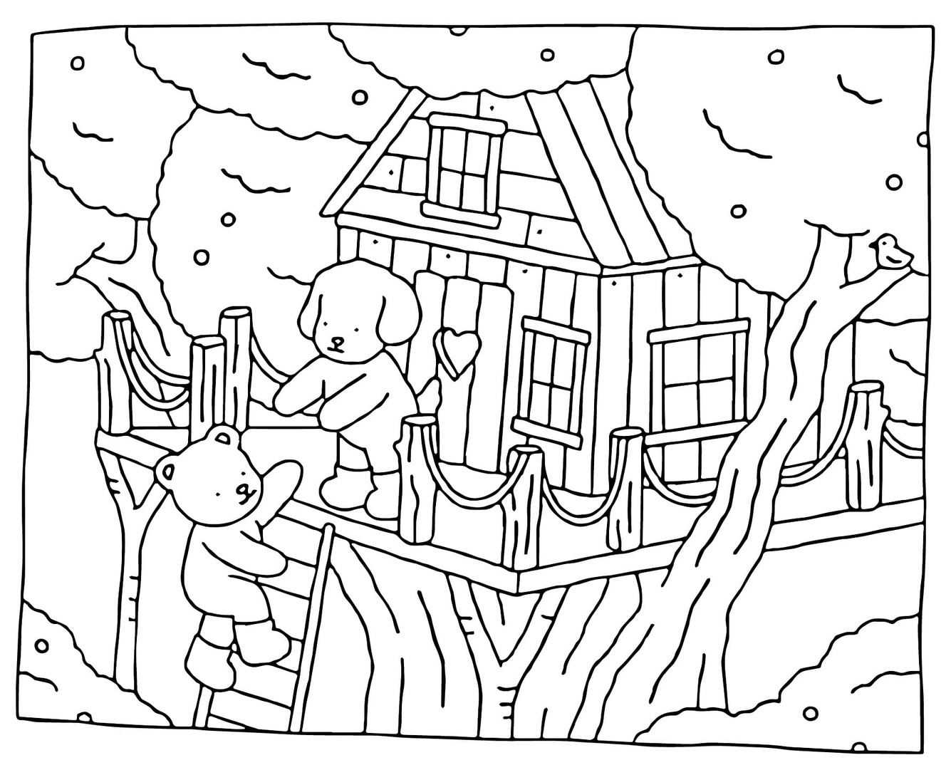 Desenhos de Desenhe a casa da árvore de Bobbie Goods para colorir