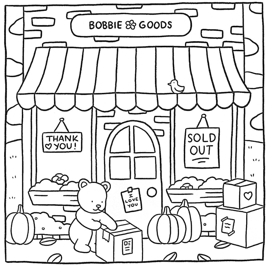 Desenhos de Desenhe a loja de Bobbie Goods para colorir