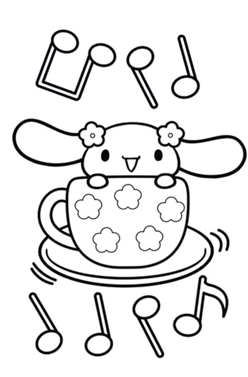 Desenhos de Desenhe adorável Cinnamoroll para colorir