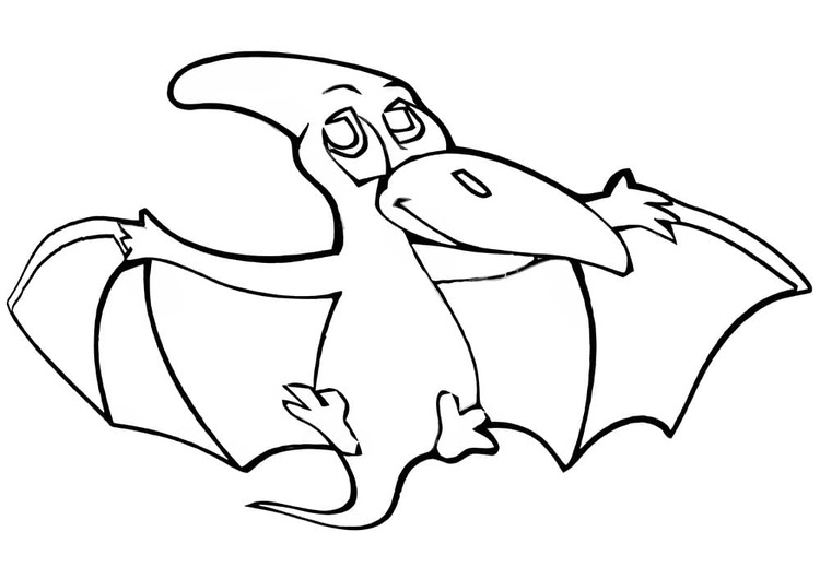 Desenhos de Desenhe grátis Pterodáctilo para colorir