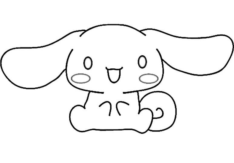 Desenhos de Desenhe o Cinnamoroll Alegre para colorir