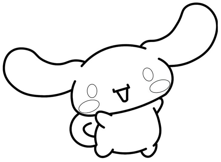 Desenhos de Desenhe o Cinnamoroll Feliz para colorir