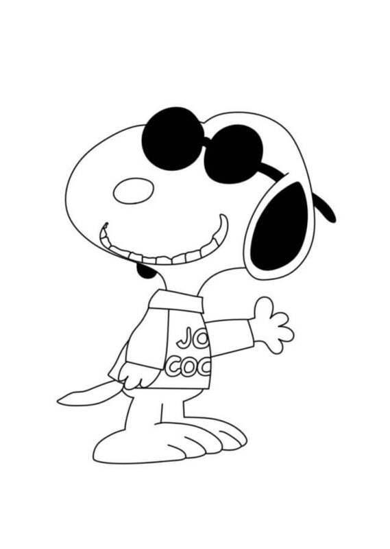 Desenhos de Desenhe o Grande Snoopy para colorir