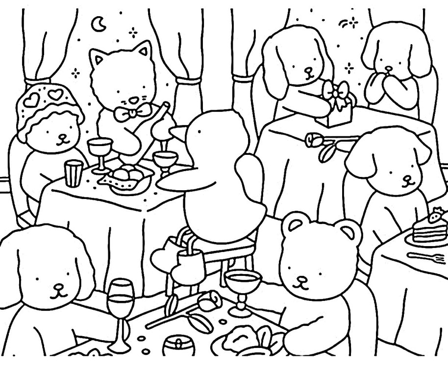 Desenhos de Desenhe o jantar de Bobbie Goods para colorir