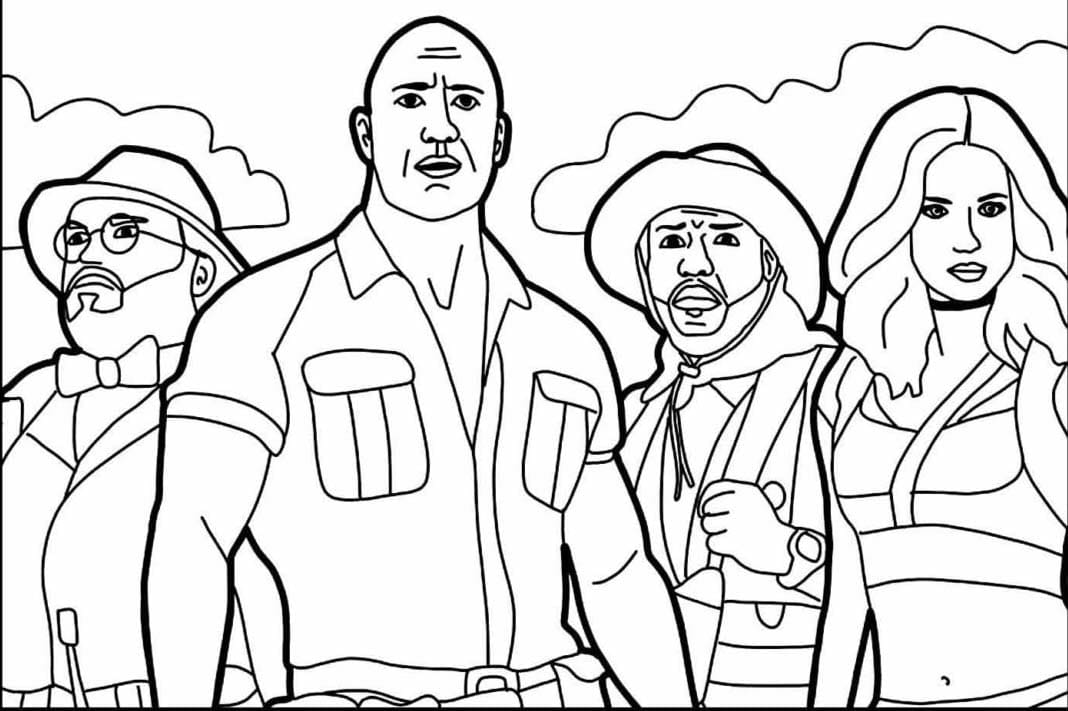 Desenhos de Desenhe personagens Jumanji para colorir