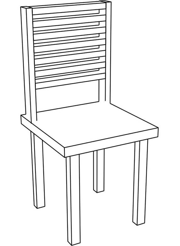 Desenhos de Desenhe uma cadeira bonita para colorir