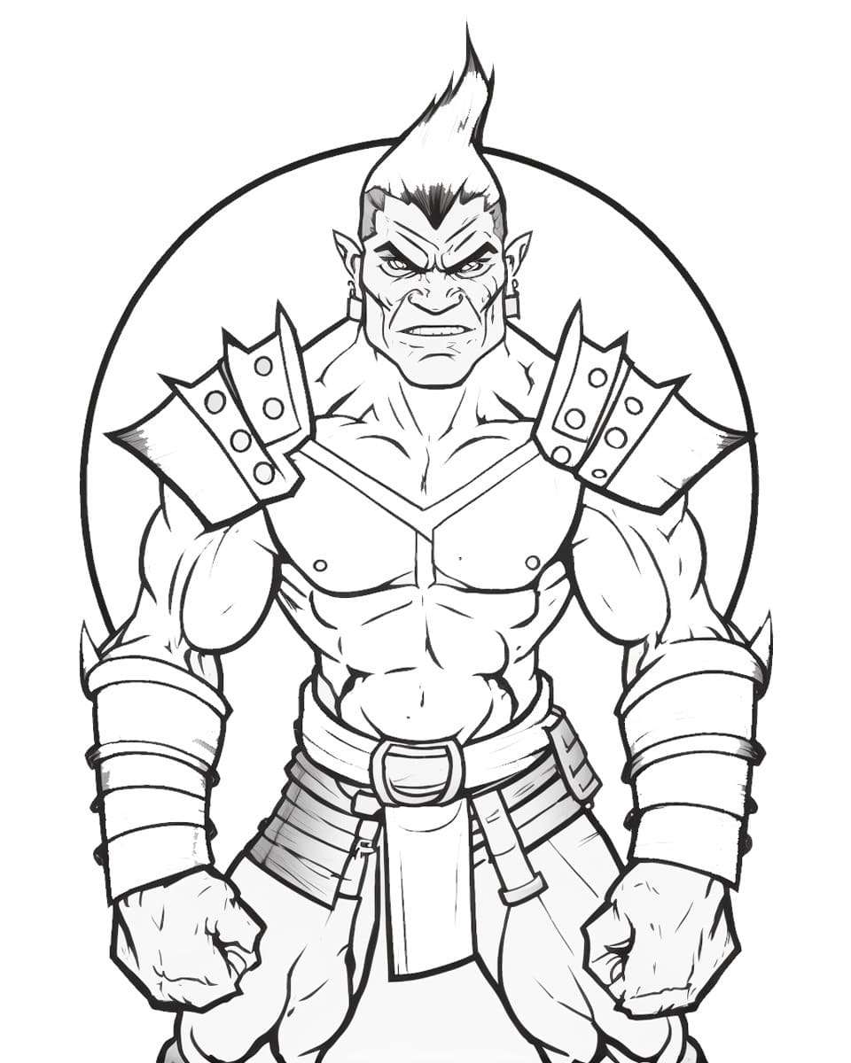 Desenhos de Desenho Orc assustador para colorir