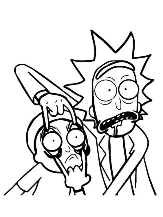 Desenhos de Desenho Rick e Morty 2 para colorir