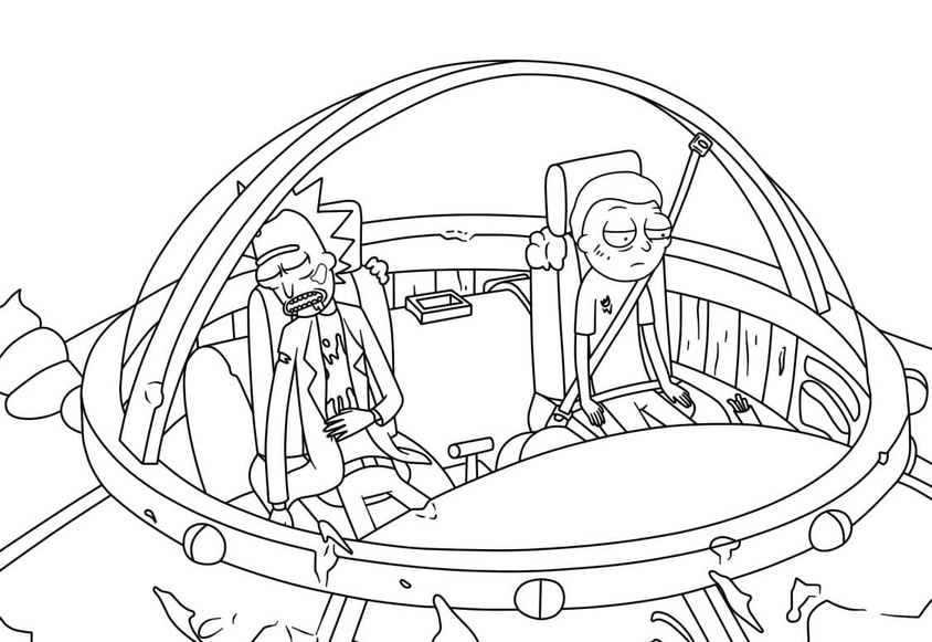 Desenhos de Desenho Rick e Morty 4 para colorir