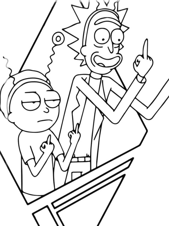 Desenhos de Desenho Rick e Morty 6 para colorir