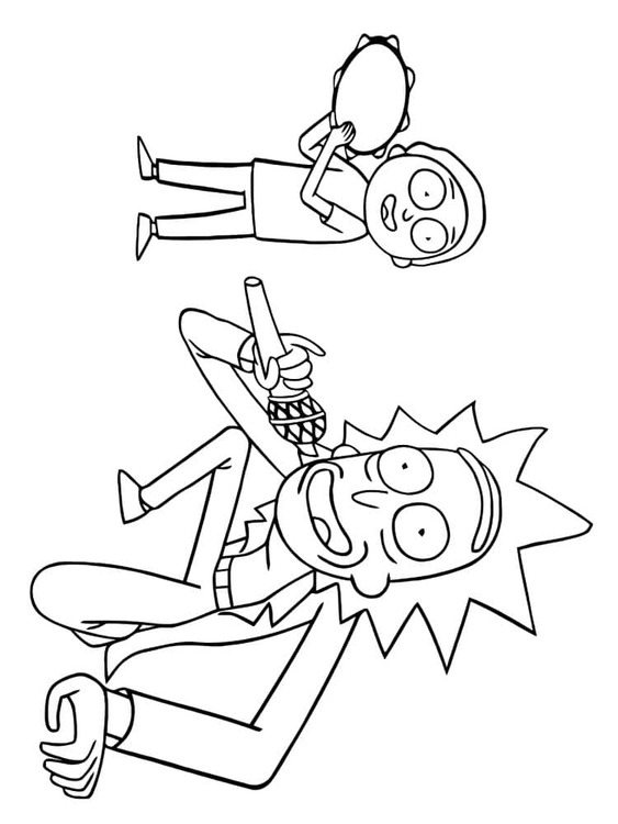 Desenhos de Desenho Rick e Morty 7 para colorir