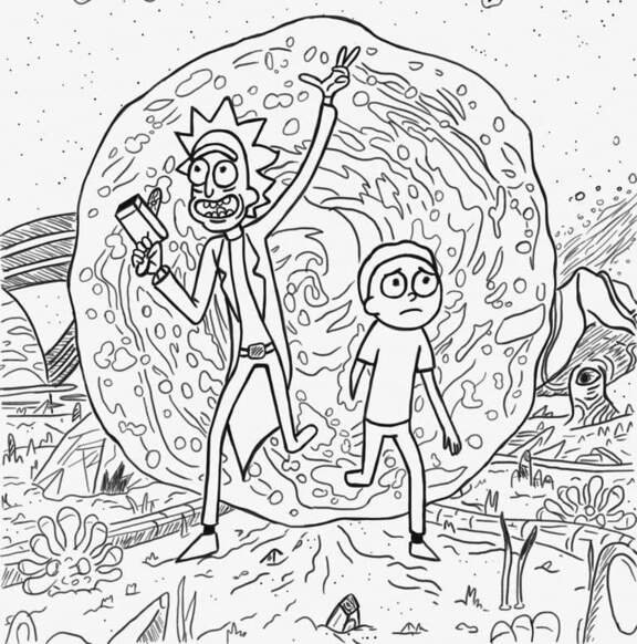 Desenhos de Desenho animado Rick e Morty para colorir