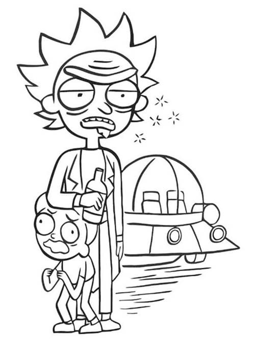 Desenhos de Desenho de Rick e Morty para colorir