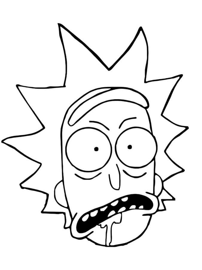 Desenhos de Engraçado Rick Sanchez para colorir