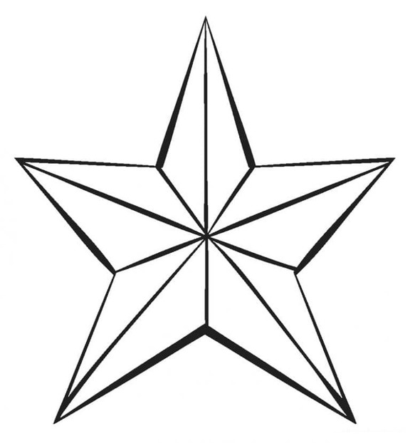 Desenhos de Estrela de Natal Fácil para colorir