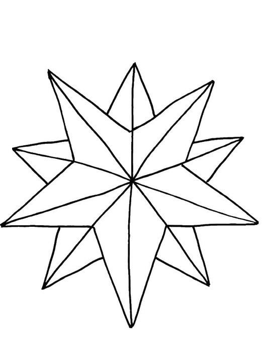 Desenhos de Estrela de Natal Perfeita para colorir