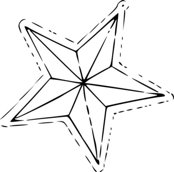 Desenhos de Estrela de Natal Simples para colorir