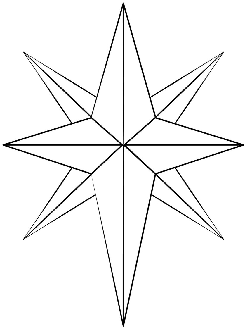 Desenhos de Estrela de Natal para imprimir grátis para colorir