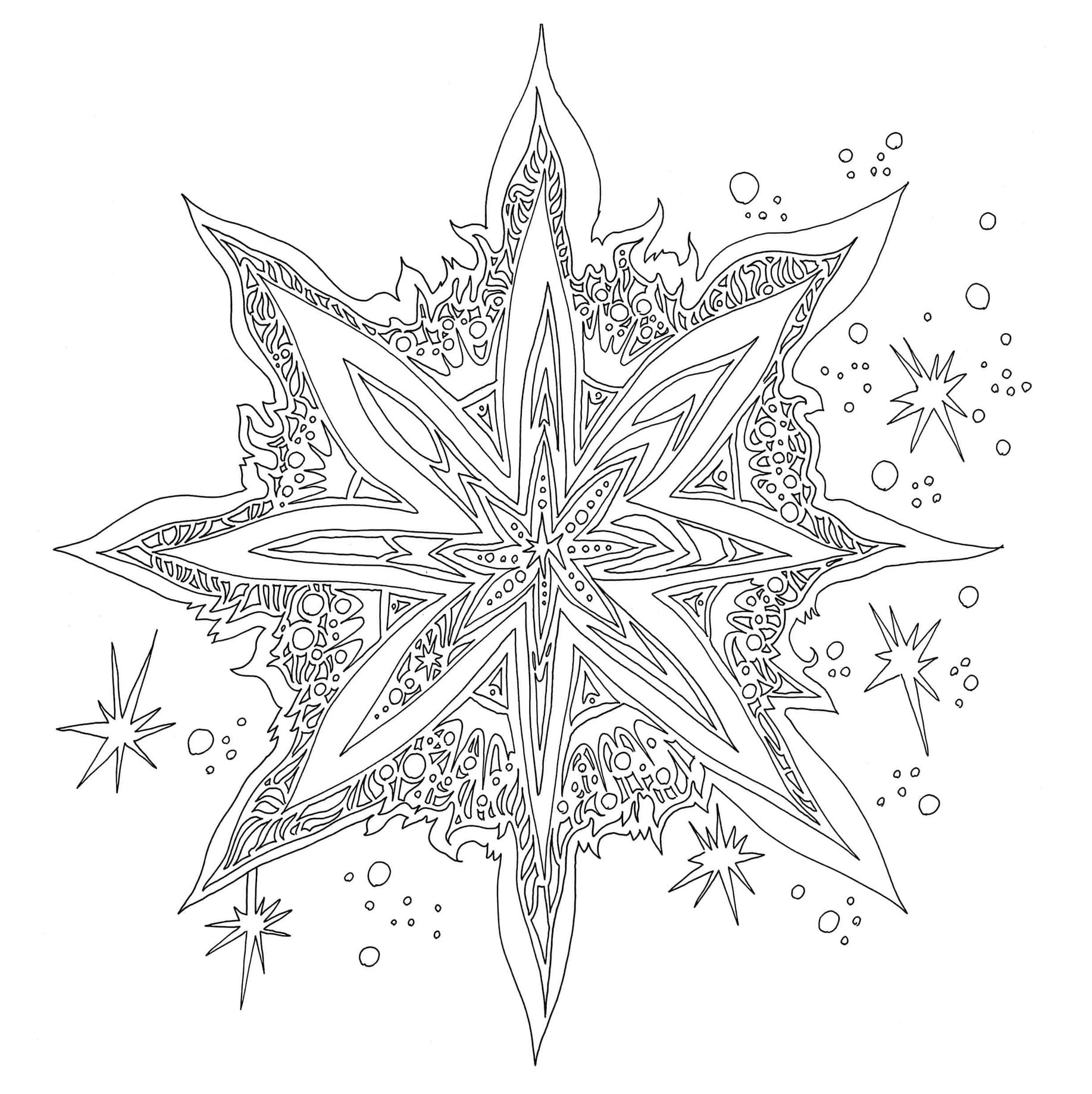 Desenhos de Fantástica Estrela de Natal para colorir